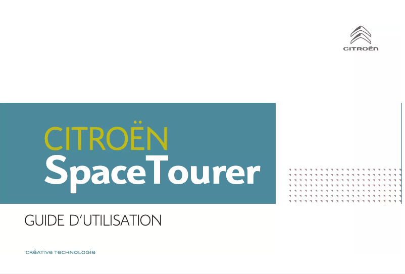 Imagen de la primera página del manual del dispositivo SpaceTourer (2017)