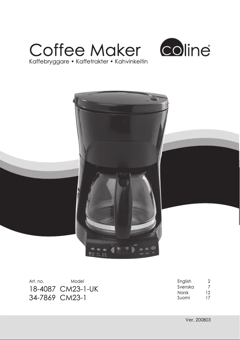 Página 1 del manual Manual de usuario Coline CM23-1