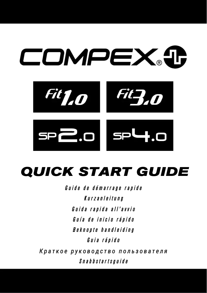 Page 1 de la notice Guide de démarrage rapide Compex SP 4.0