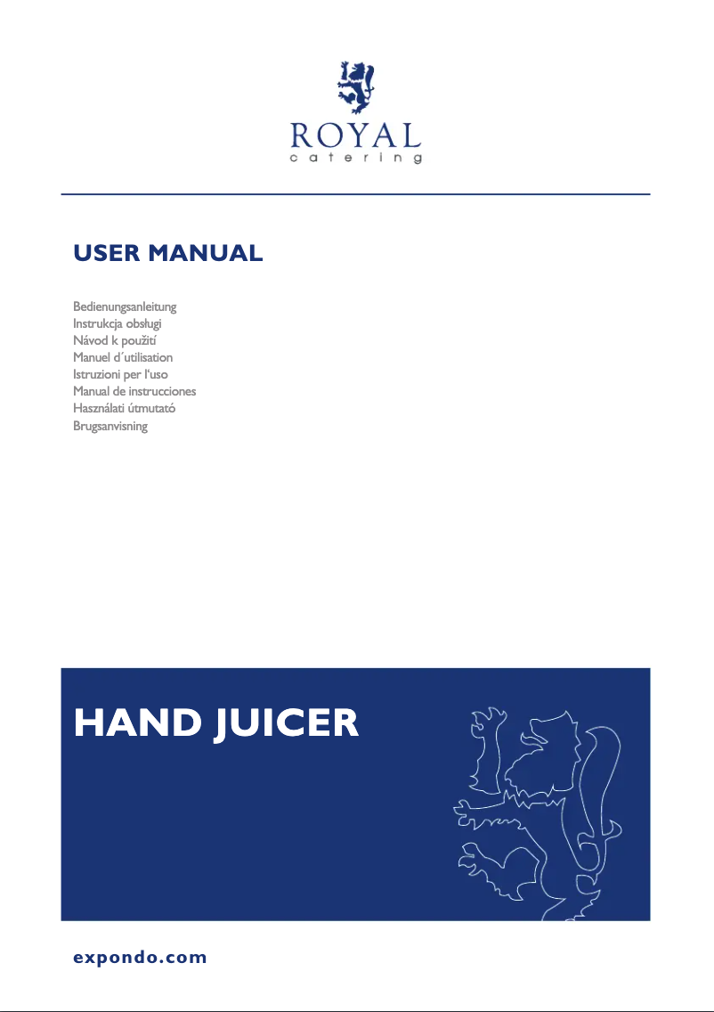 Page 1 de la notice Manuel utilisateur Royal Catering RC-HJSS