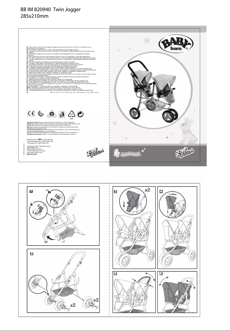 Page n°1 - Manuel utilisateur BABY born 820940