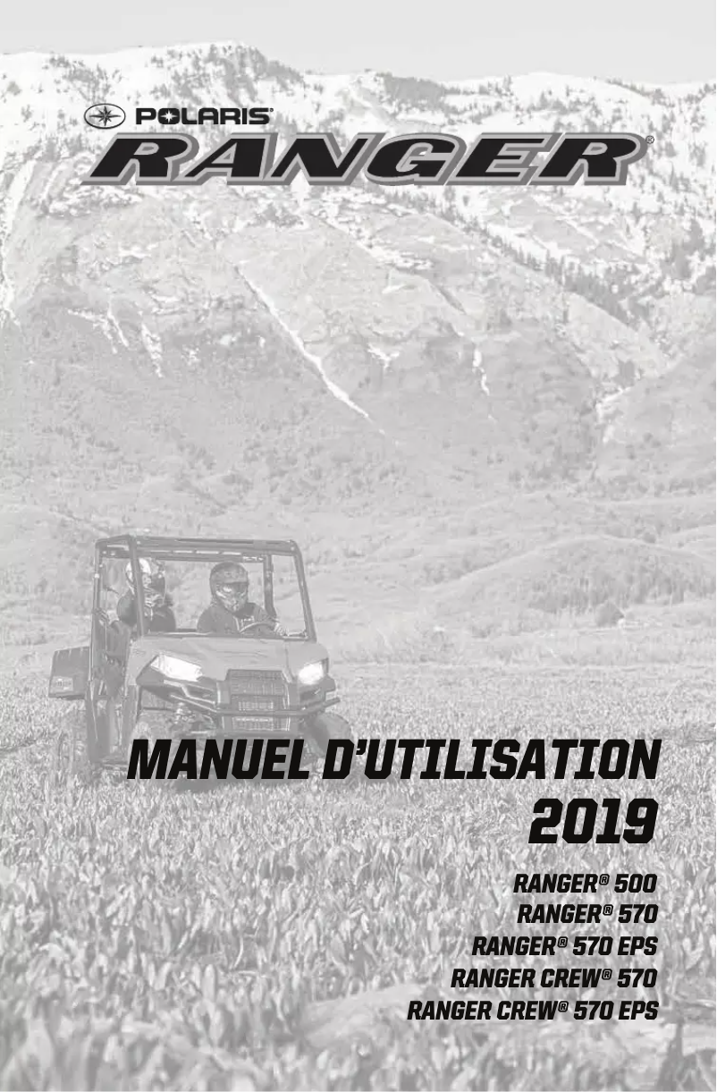 Page 1 de la notice Manuel utilisateur Polaris CREW 570 EPS (2019)