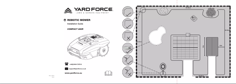 Page 1 de la notice Manuel utilisateur Yard Force Compact 280R
