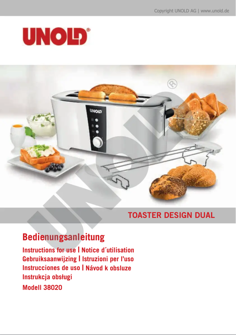 Page n°1 - Manuel utilisateur Unold Toaster Easy