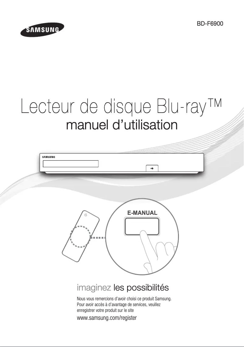 Image de la première page du manuel de l'appareil BD-F6900