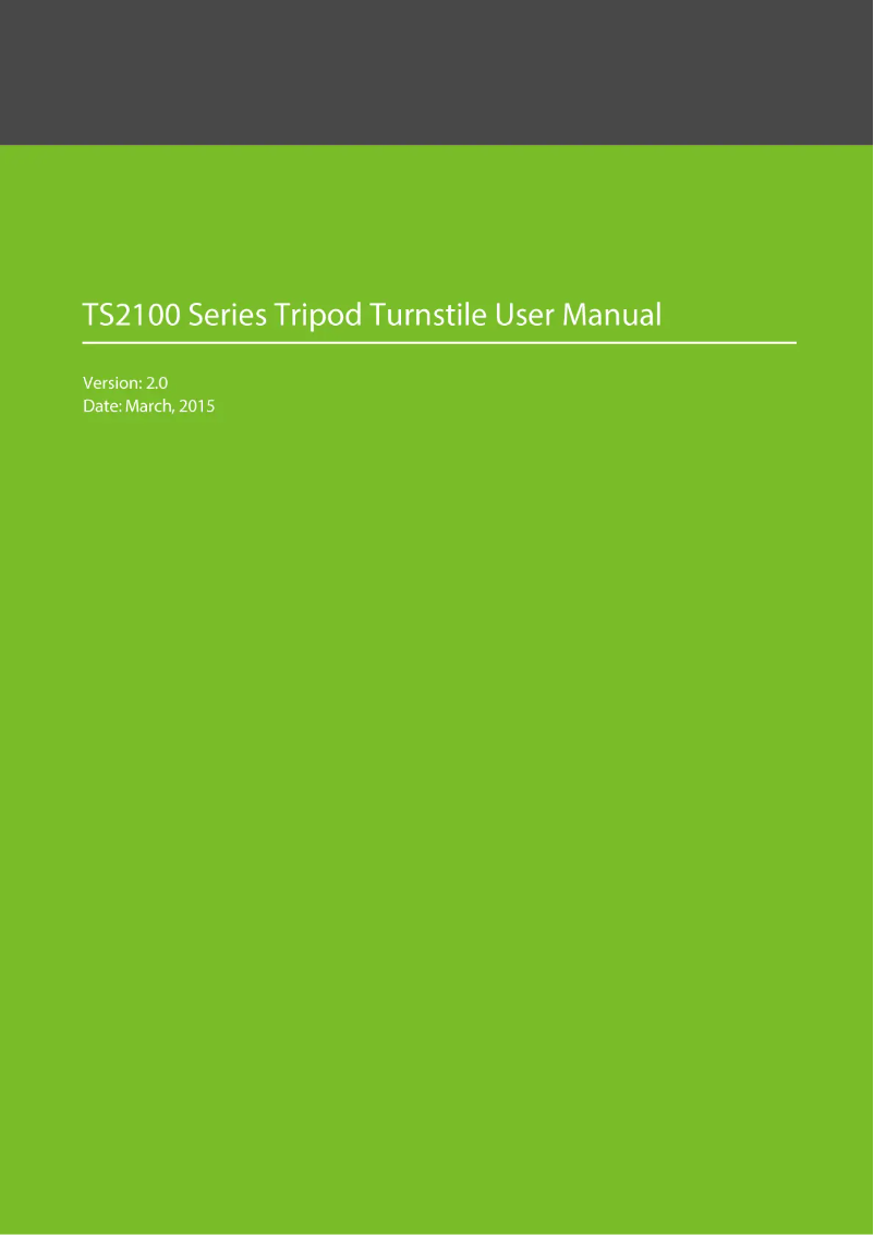 Page n°1 - Manuel utilisateur ZKTeco TS2111