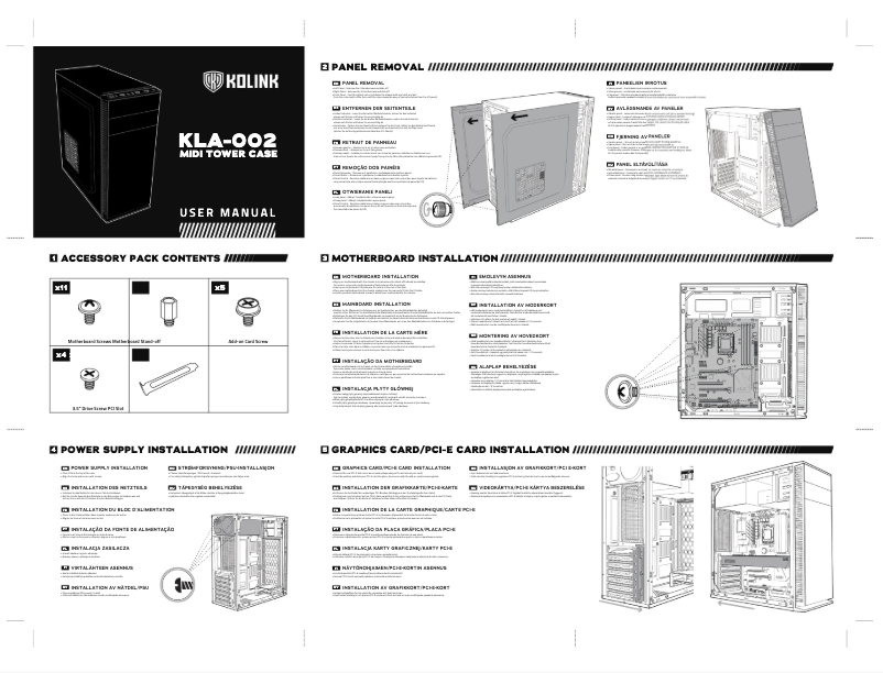 Página 1 del manual Manual de usuario Kolink KLA-002