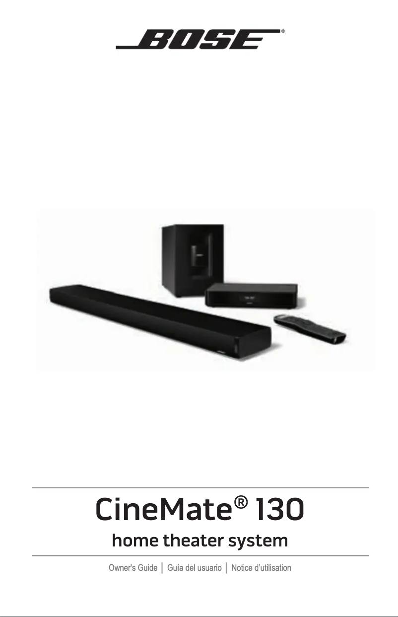 Page 1 de la notice Manuel utilisateur Bose CineMate 130