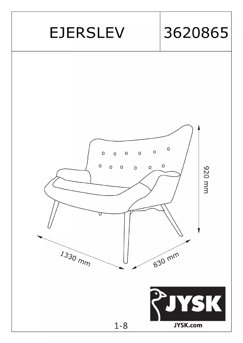 Image de la première page du manuel de l'appareil Ejerslev (133x92x83)