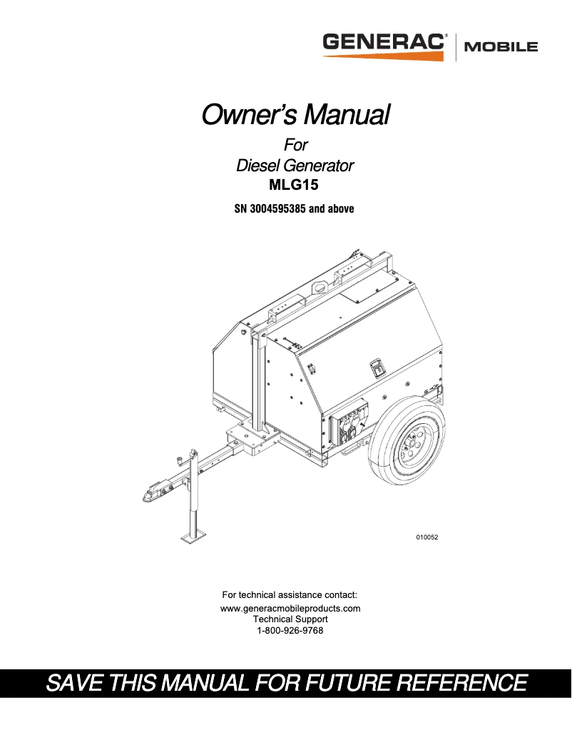 Image de la première page du manuel de l'appareil MLG15M
