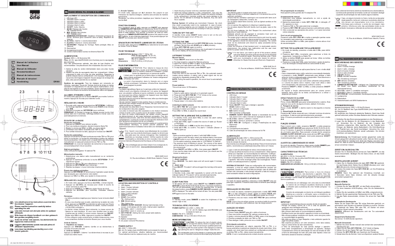 Image de la première page du manuel de l'appareil CR100