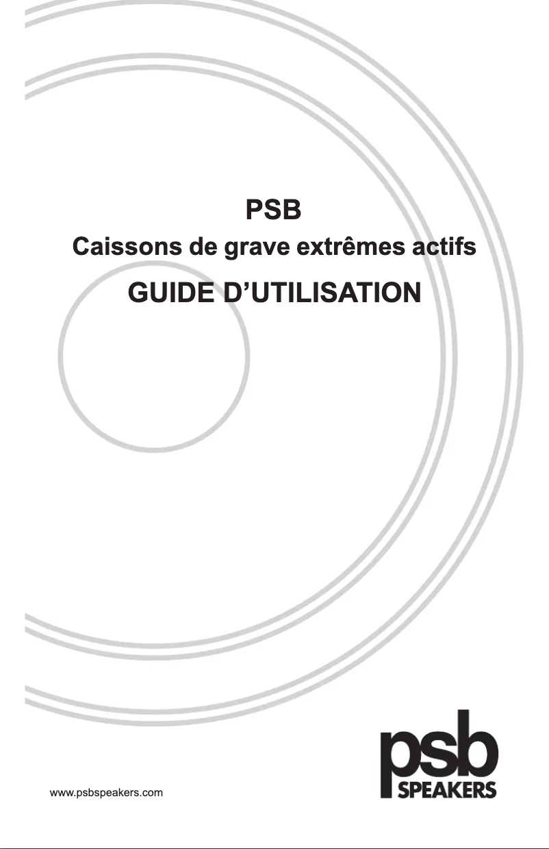 Page 1 de la notice Manuel utilisateur PSB SubSeries 350