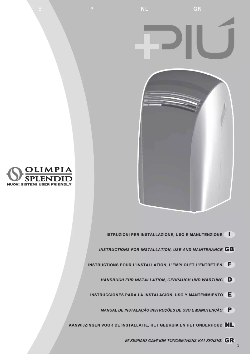 Página 1 del manual Manual de usuario Olimpia Splendid Più Eco