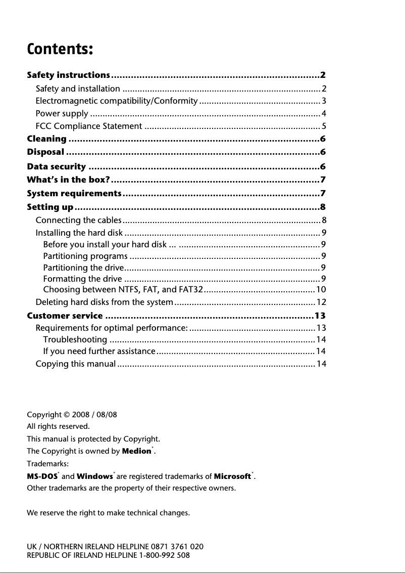 Image de la première page du manuel de l'appareil P83730 (MD 90105)