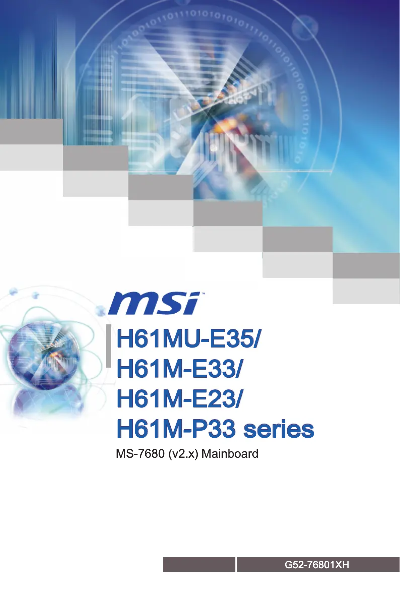 Page 1 de la notice Manuel utilisateur MSI H61M-E33