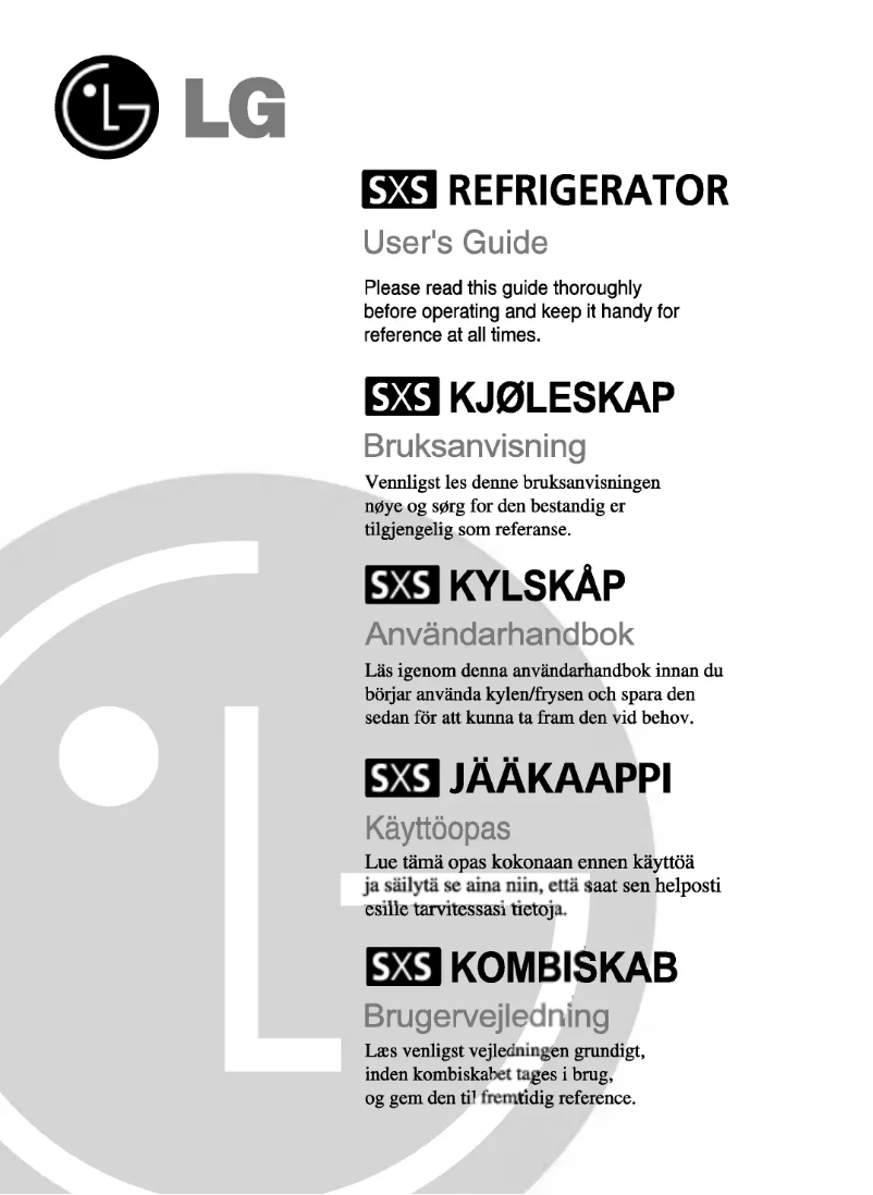 Page 1 de la notice Manuel utilisateur LG GC-L227KSGA