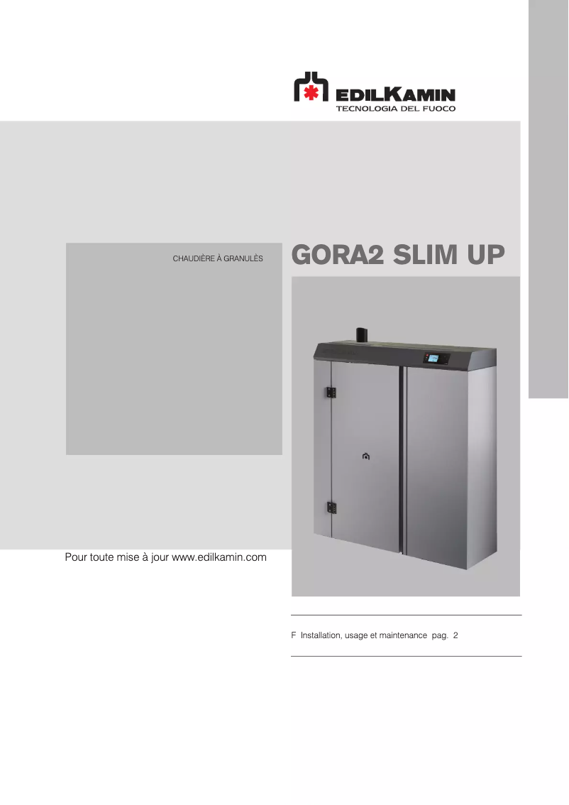 Page n°1 - Manuel utilisateur Edilkamin GORA2 SLIM UP