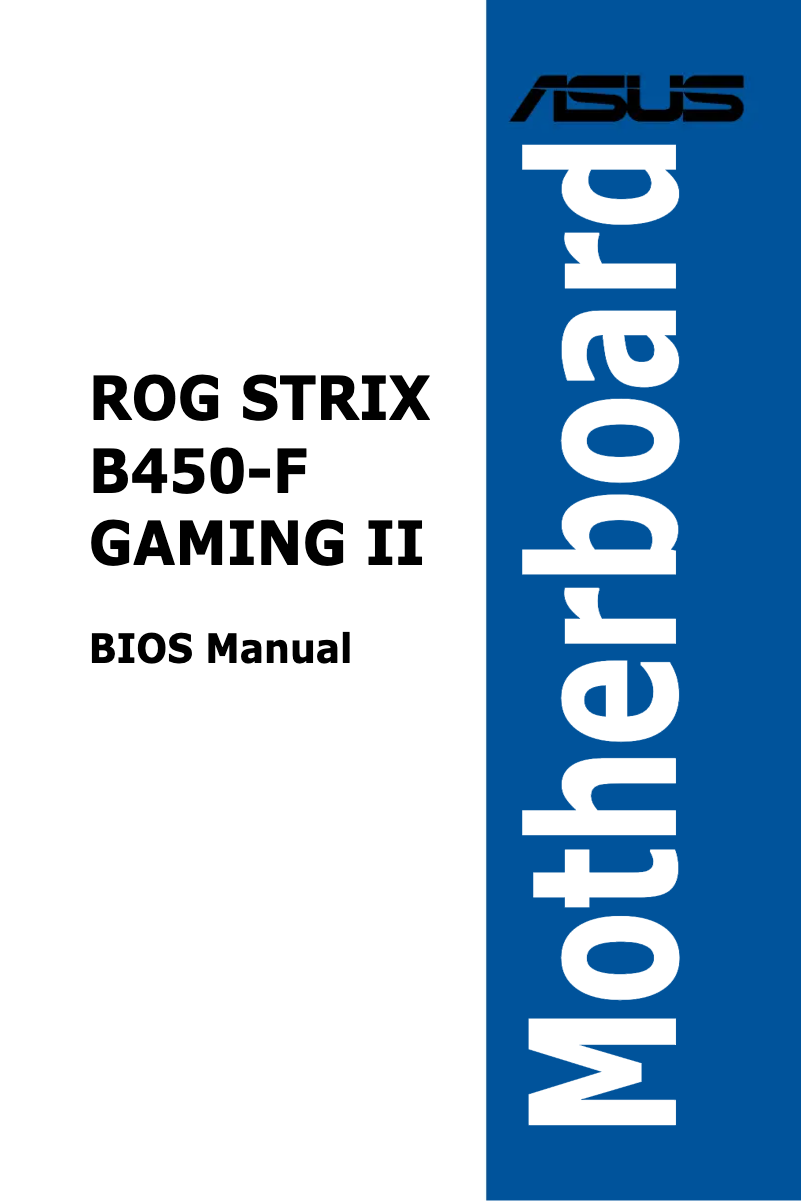 Page 1 de la notice Manuel utilisateur Asus Rog Strix B450-F Gaming II