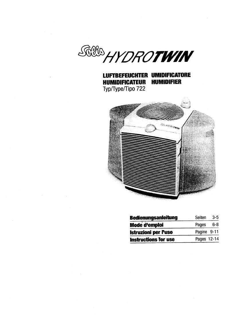 Page n°1 - Manuel utilisateur Solis HydroTwin 722