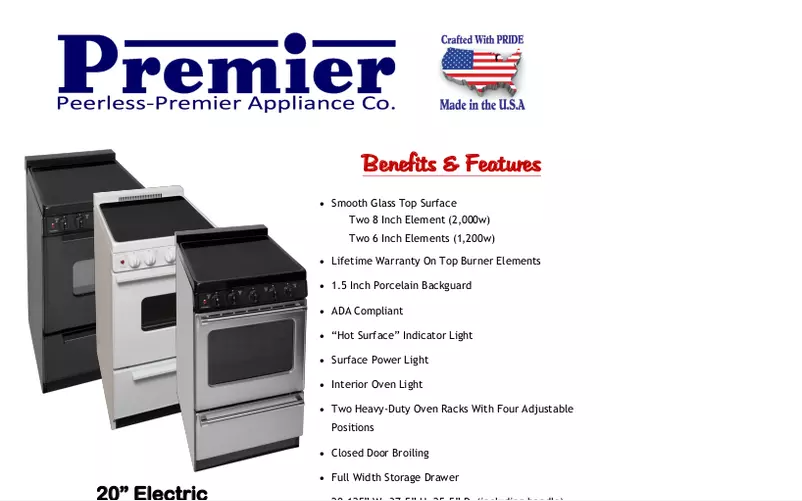 Page 1 de la notice Manuel utilisateur Premier EAS2X0BP