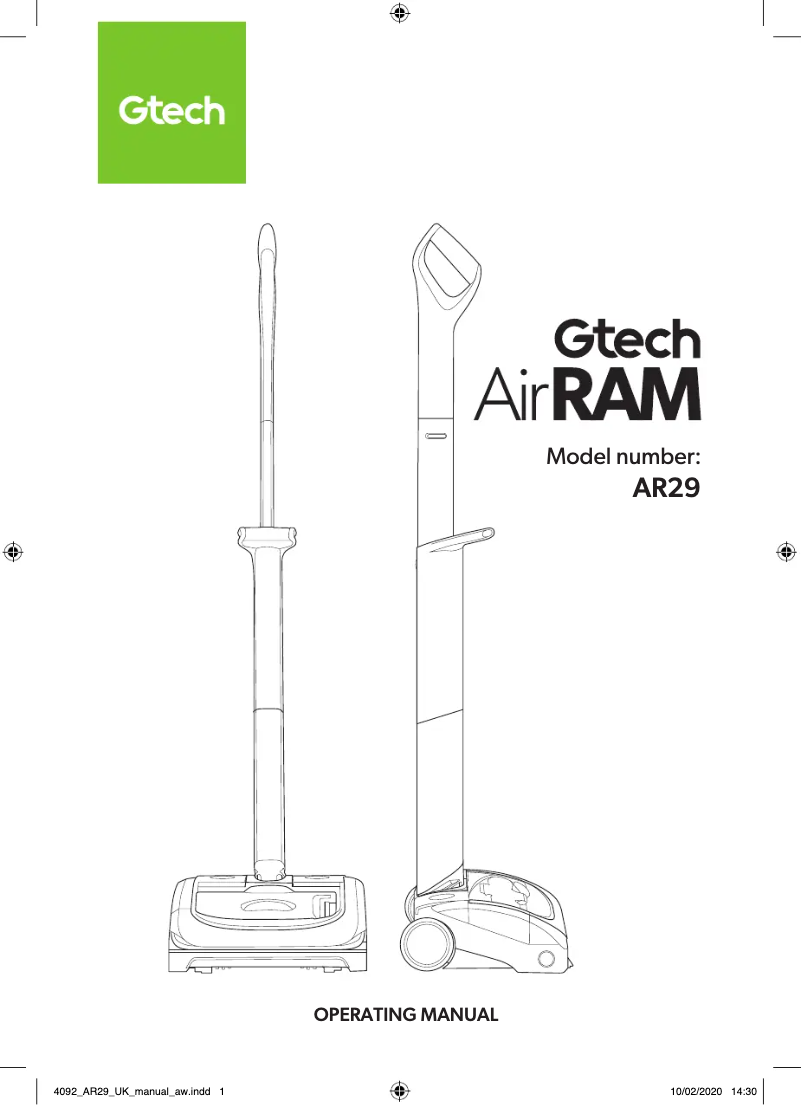 Page 1 de la notice Manuel utilisateur G-Technology AirRam MK2 AR29