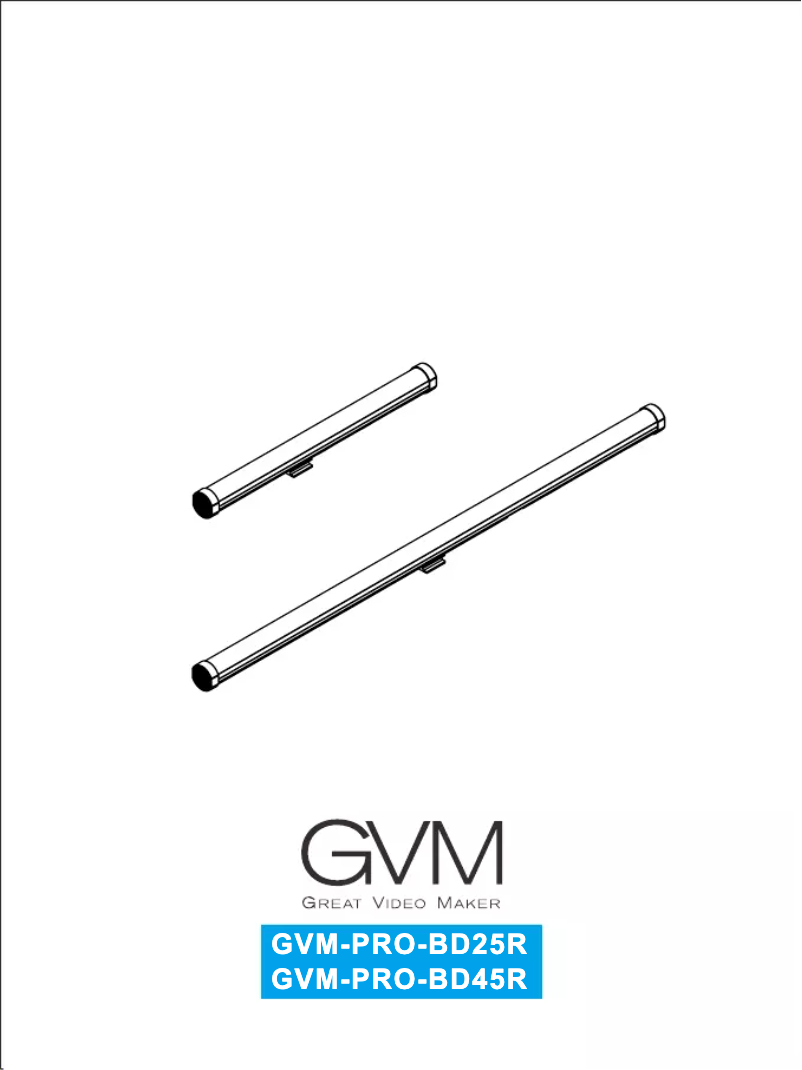 Page n°1 - Manuel utilisateur GVM PRO-BD45R