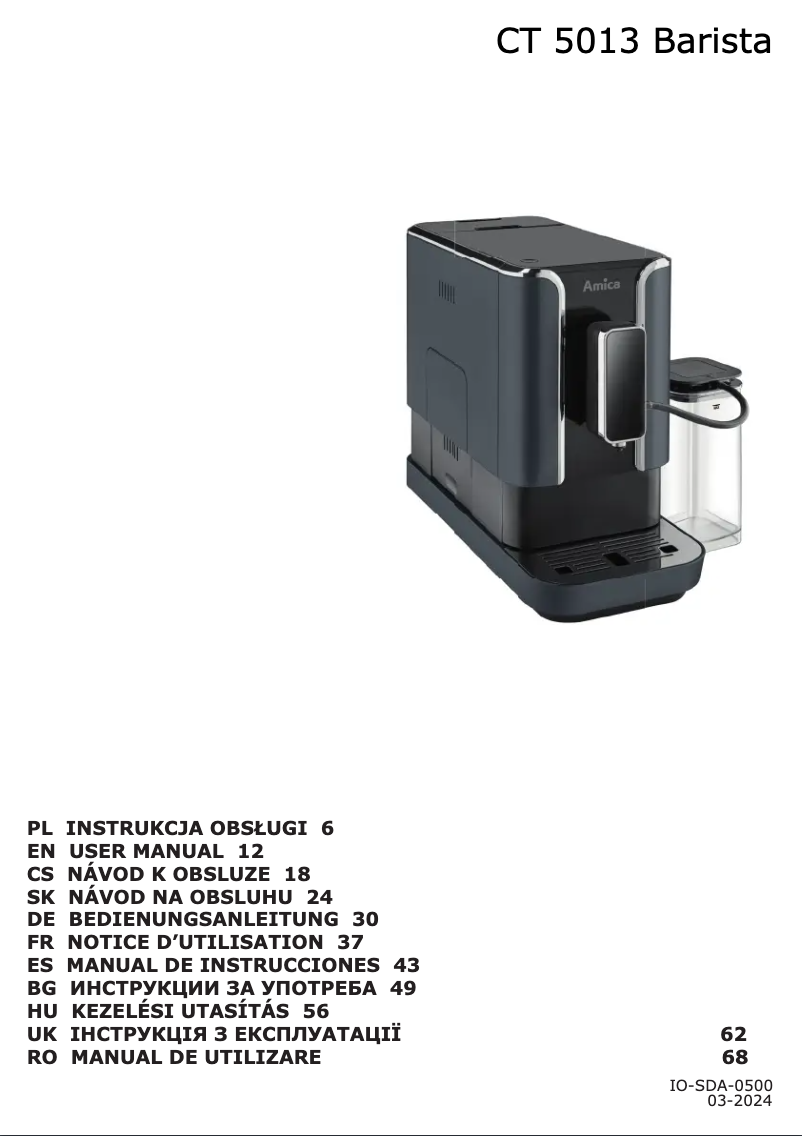 Página 1 del manual Manual de usuario Amica CT 5013