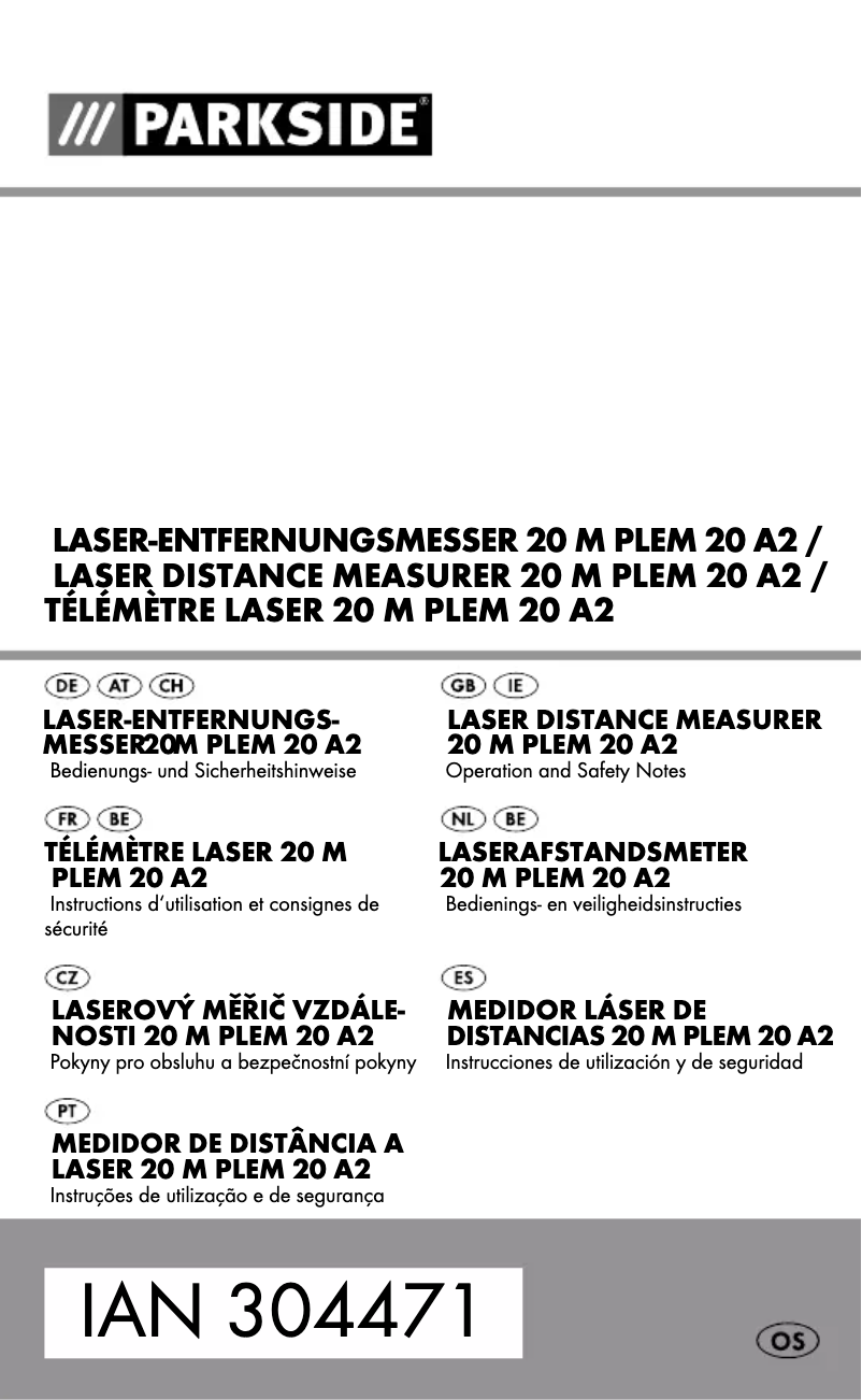 Page n°1 - Manuel utilisateur Parkside PLEM 20 A2