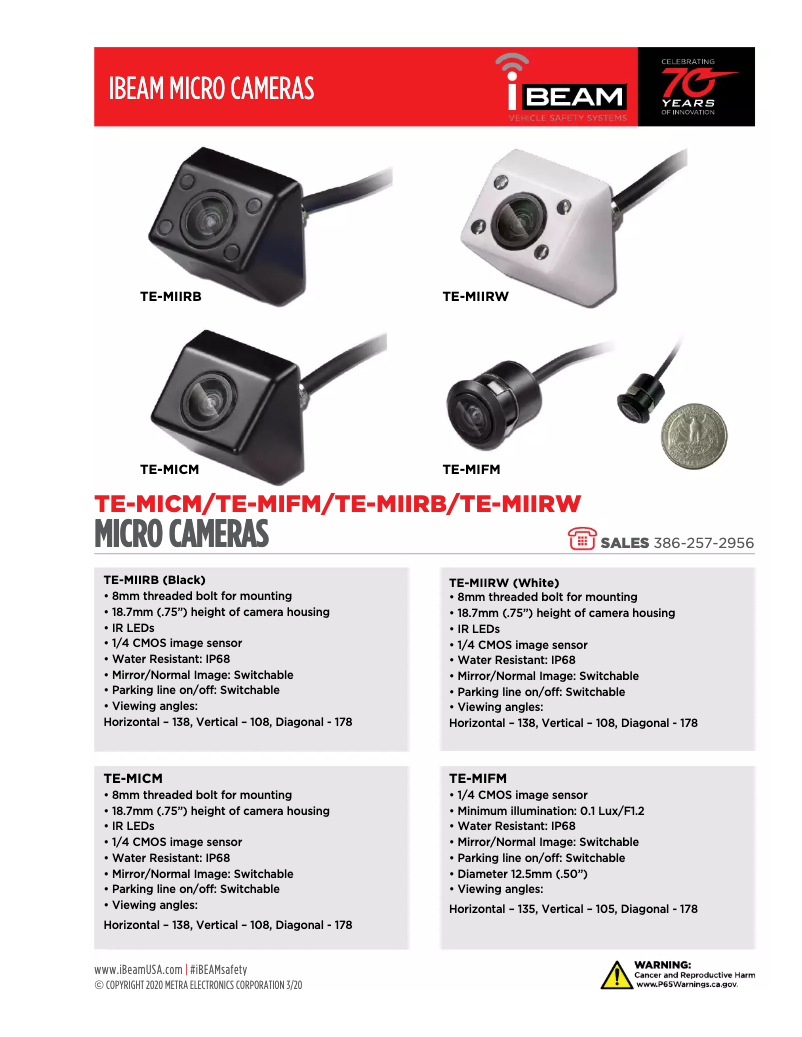Page 1 de la notice Fiche technique Metra TE-MIFM