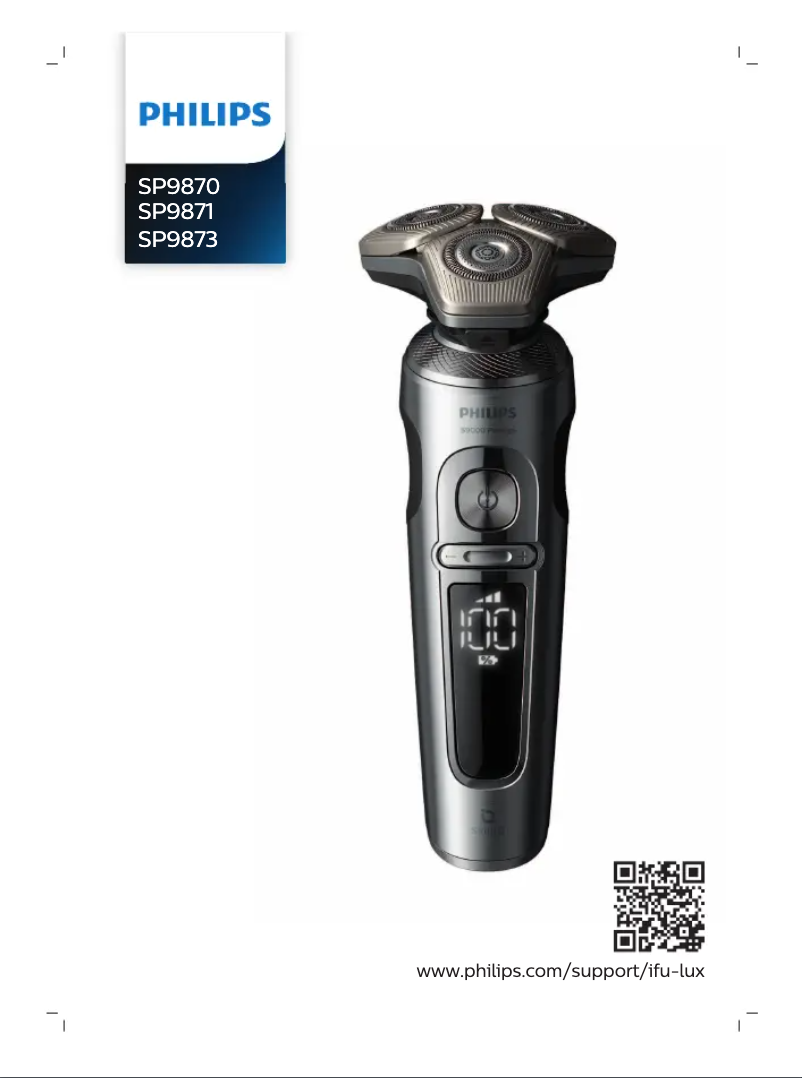 Page n°1 - Manuel utilisateur Philips Shaver S9000 Prestige SP9873
