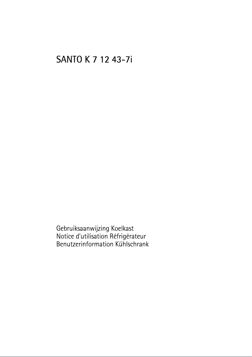 Page n°1 - Manuel utilisateur AEG Santo K71243I