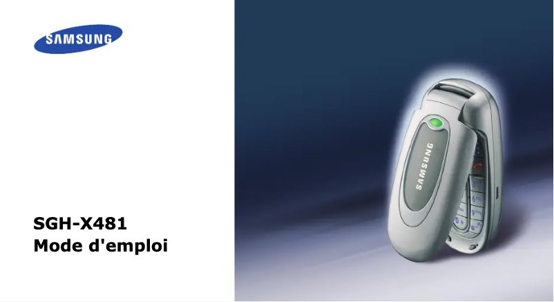 Image de la première page du manuel de l'appareil SGH-X481
