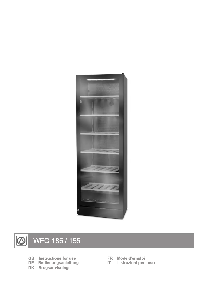 Page 1 de la notice Manuel utilisateur Vestfrost WFG 155