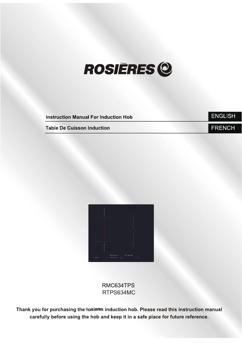 Page 1 de la notice Manuel utilisateur Rosieres RMC634TPS