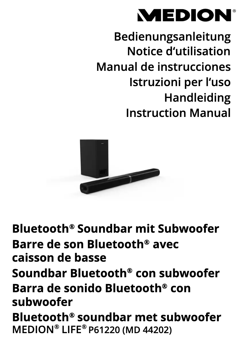 Image de la première page du manuel de l'appareil Life P61220 (MD 44202)