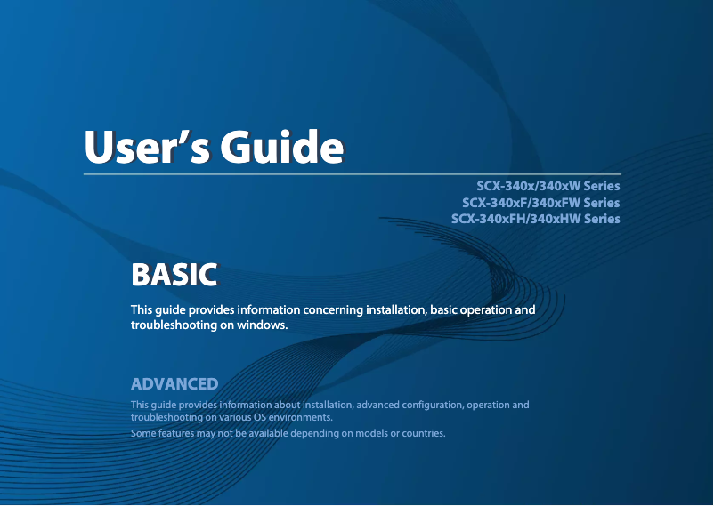 Page 1 of the manual User Manual Samsung SCX-3405FW