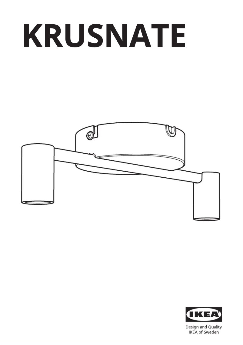 Page 1 de la notice Manuel utilisateur Ikea KRUSNATE 605.641.81