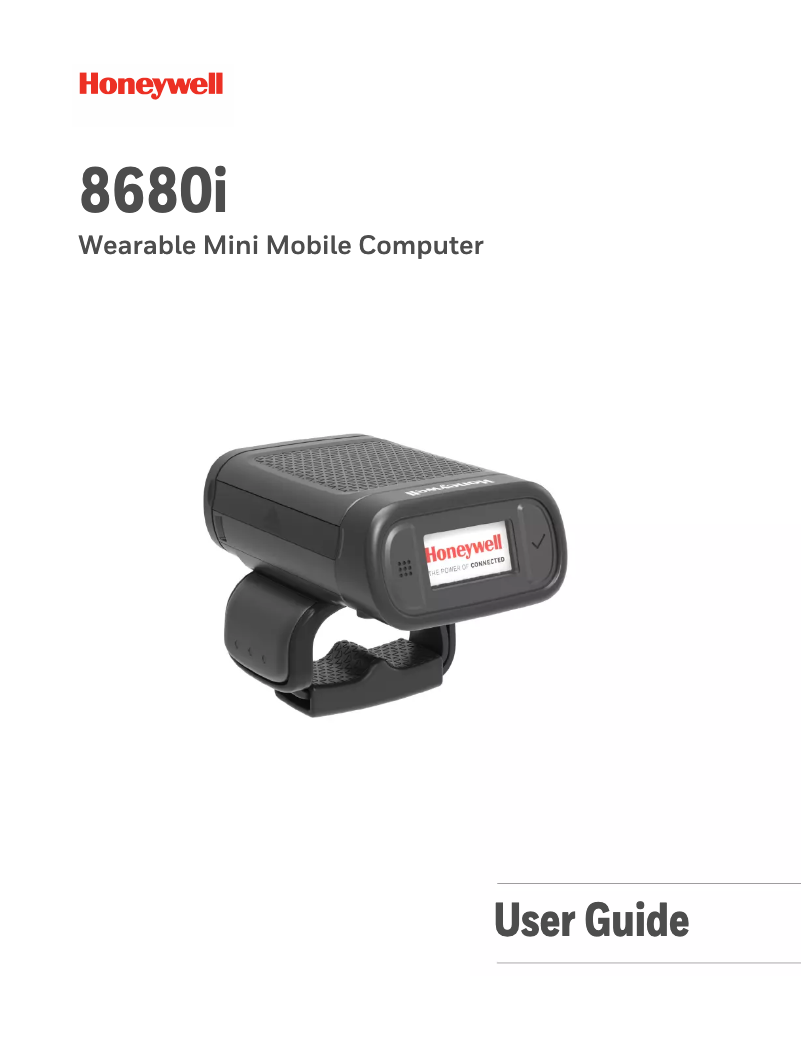 Page n°1 - Manuel utilisateur Honeywell 8680i