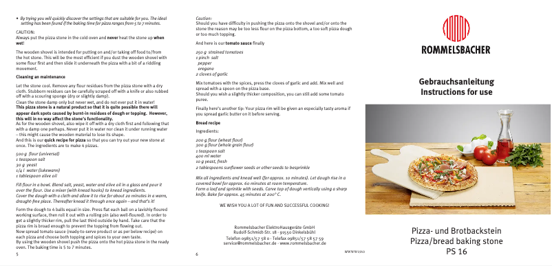 Image de la première page du manuel de l'appareil PS 16