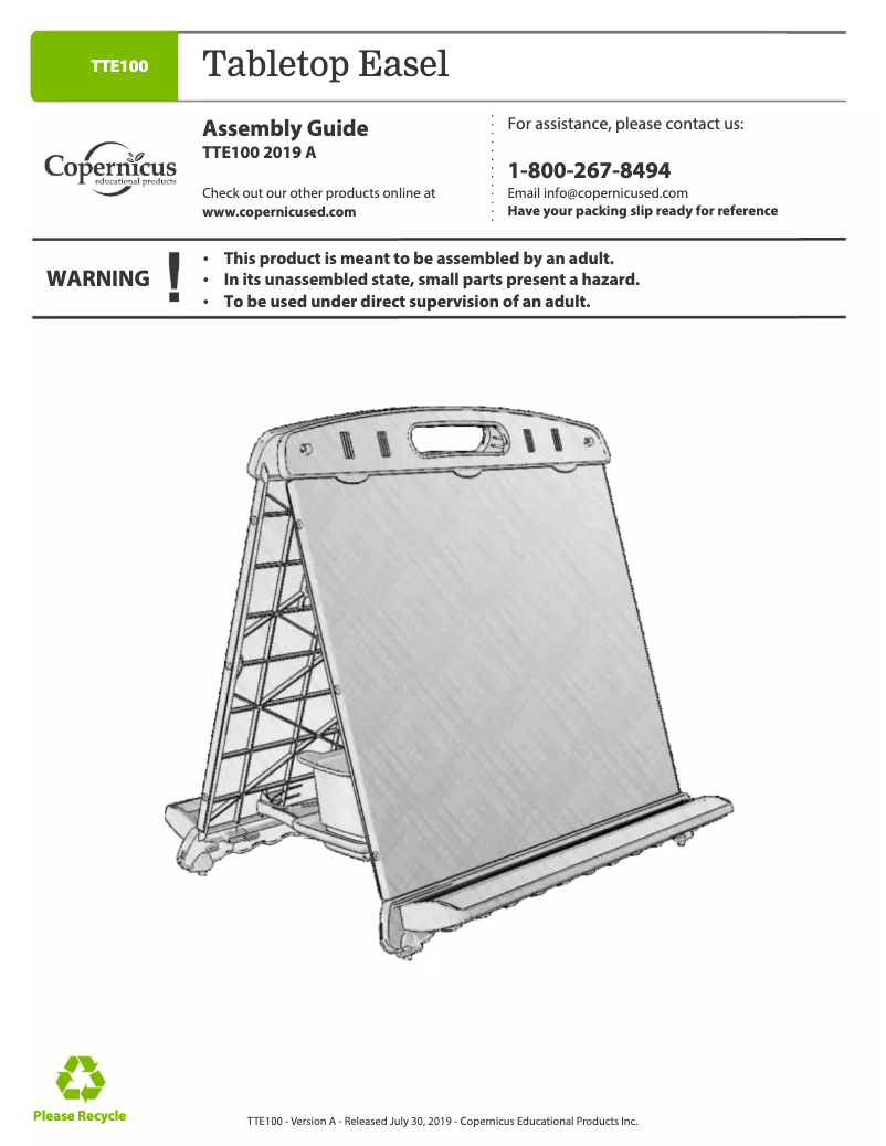 Image de la première page du manuel de l'appareil TTE100