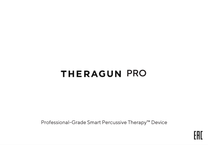Page n°1 - Manuel utilisateur Theragun Pro