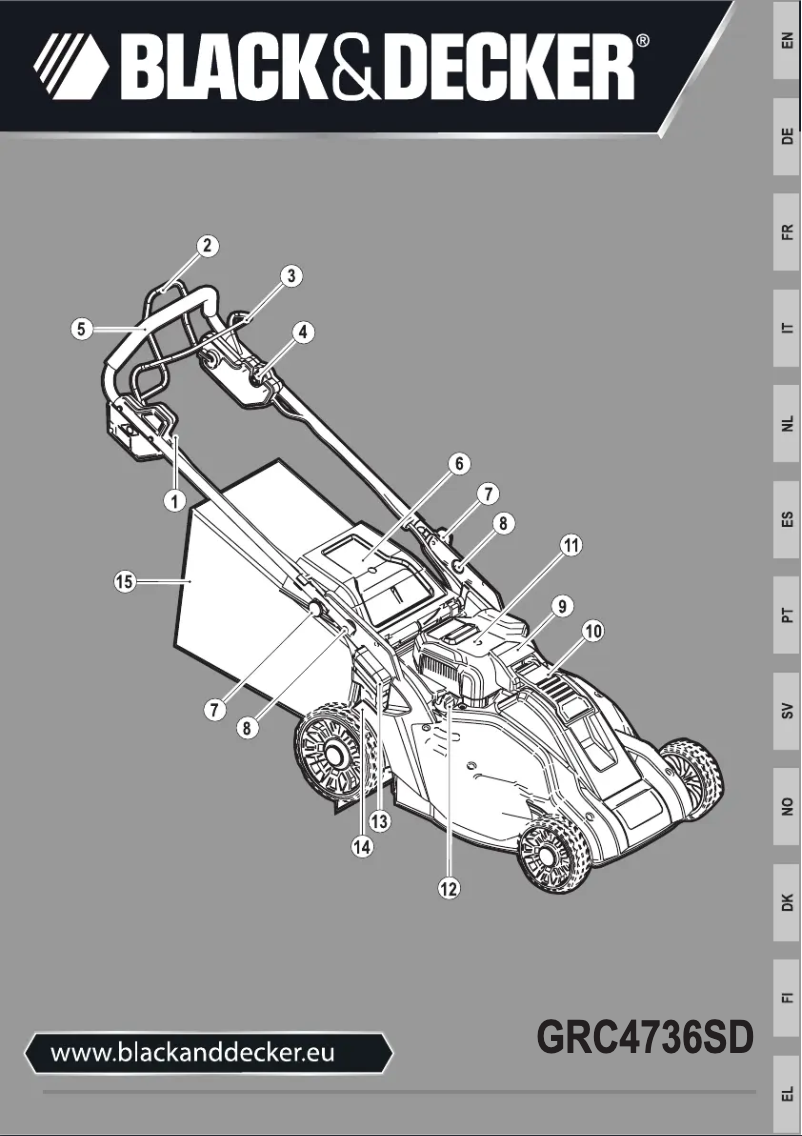 Page 1 de la notice Manuel utilisateur Black & Decker GRC4736