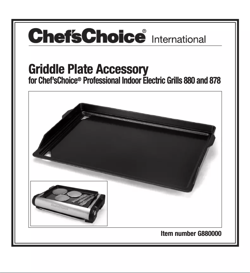 Page 1 de la notice Manuel utilisateur Chef's Choice Model G880