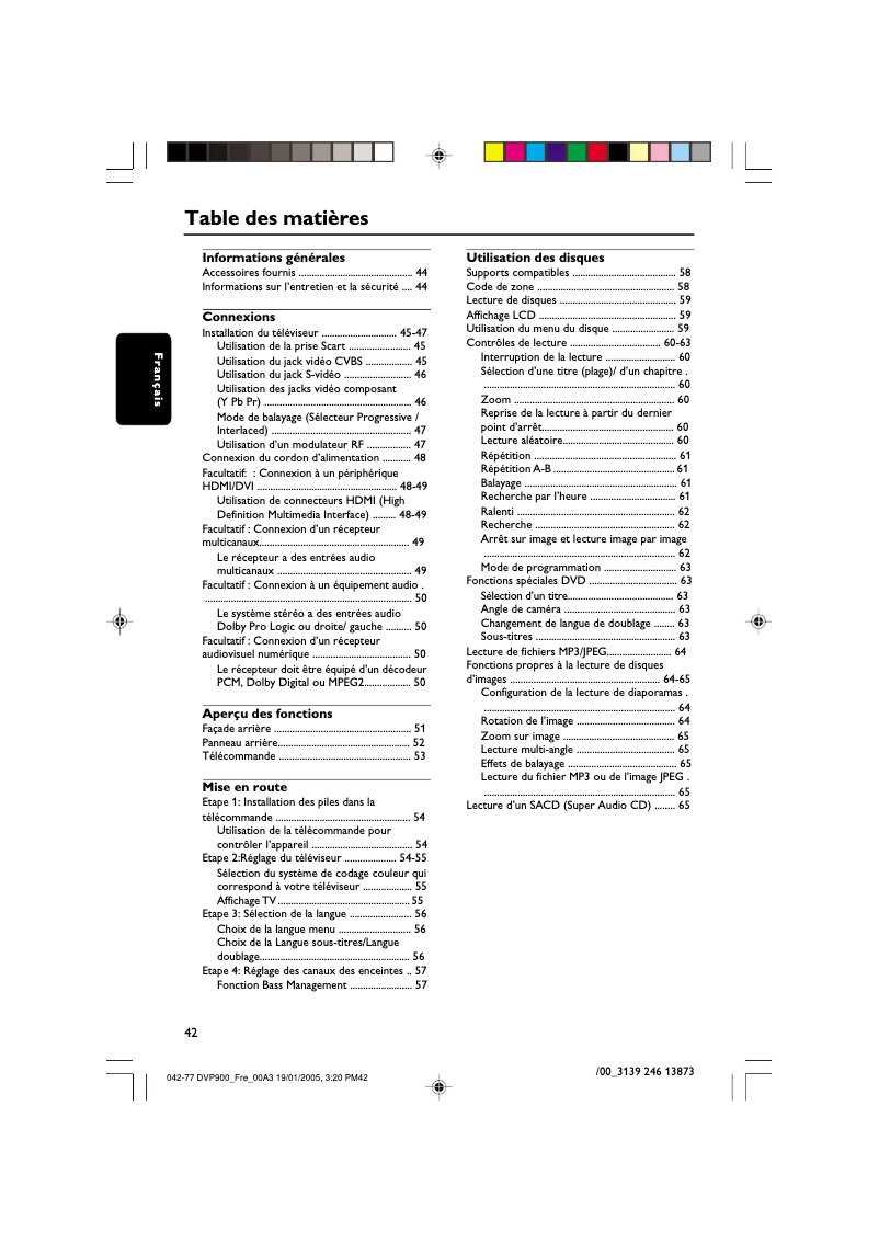 Página 1 del manual Manual de usuario Philips DVP9000S