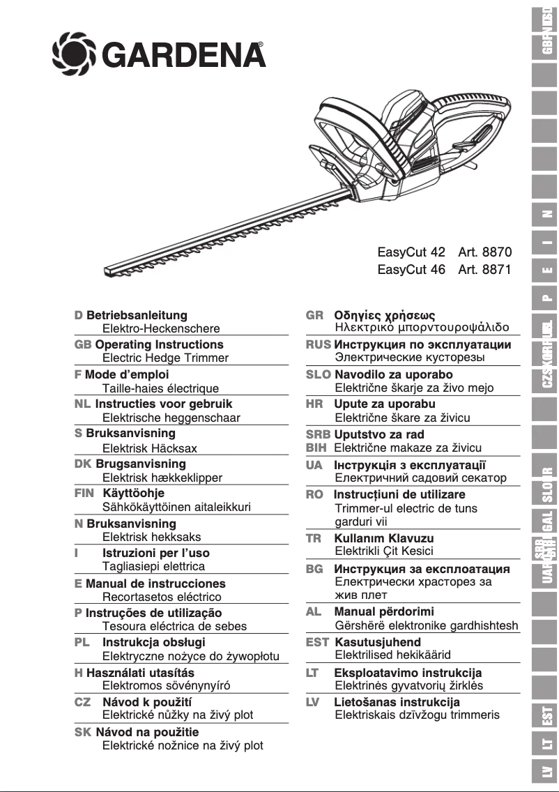Page n°1 - Manuel utilisateur Gardena EasyCut 46