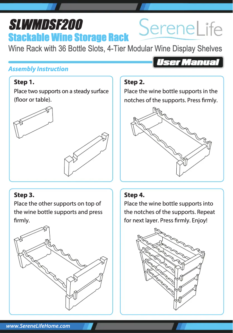 Page 1 de la notice Manuel utilisateur SereneLife SLWMDSF200