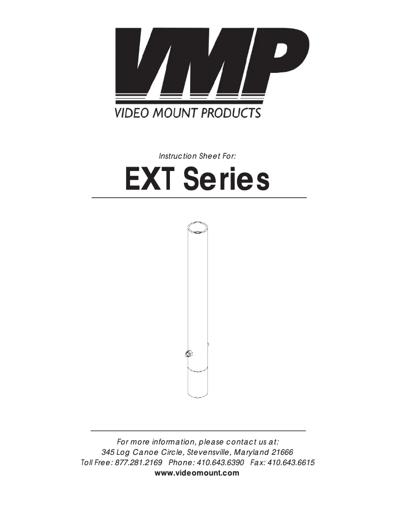 Page n°1 - Manuel utilisateur VMP EXT-1218