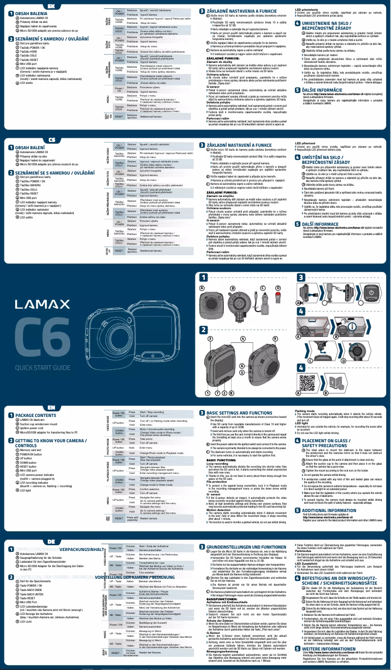Page 1 de la notice Manuel utilisateur Lamax C6