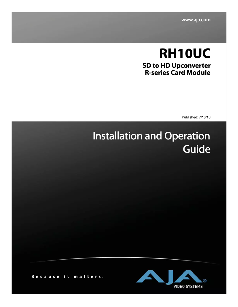 Image de la première page du manuel de l'appareil RH10UC