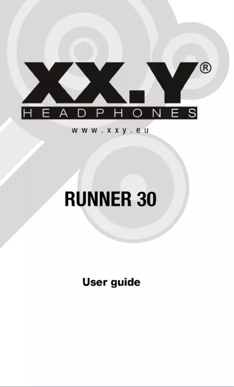 Page n°1 - Manuel utilisateur XX.Y Runner 30